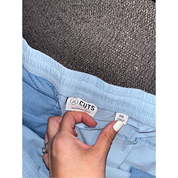 Cuts Clothing 6” Crossover Shorts Men's Small Sky Blue The Friday Projects 2X - Picture 5 of 5